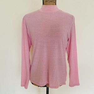 Pepper Vintage Womens Pink Base Layer Mock Turtleneck Size Medium